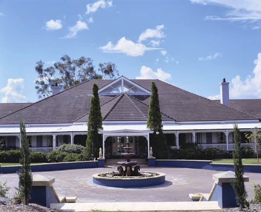 Sebel Kirkton Park New South Wales exterior large white building with fountain