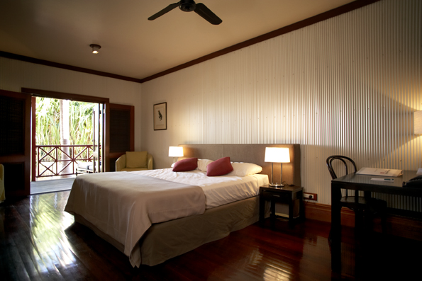 Port Douglas Peninsula Queensland studio bedroom with wood floors and balcony