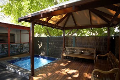 Port Douglas Peninsula Queensland villa pool covered decked seating area with private plunge pool