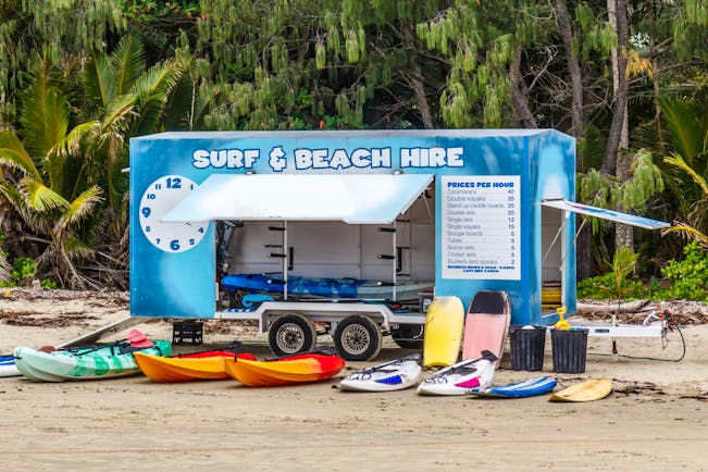 Surf and beach equipment for hire in Port Douglas, Queensland