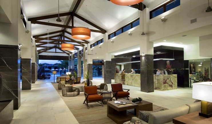 Sea Temple Queensland lobby area with seating areas 