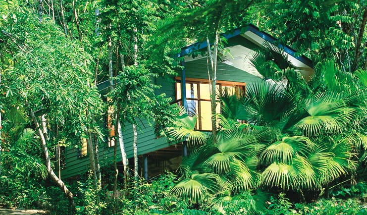 Silky Oaks Lodge Queensland exterior wooden lodge on stilts among trees