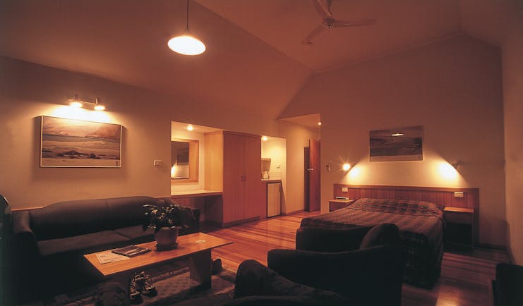 Freycinet Lodge bedroom with sofa