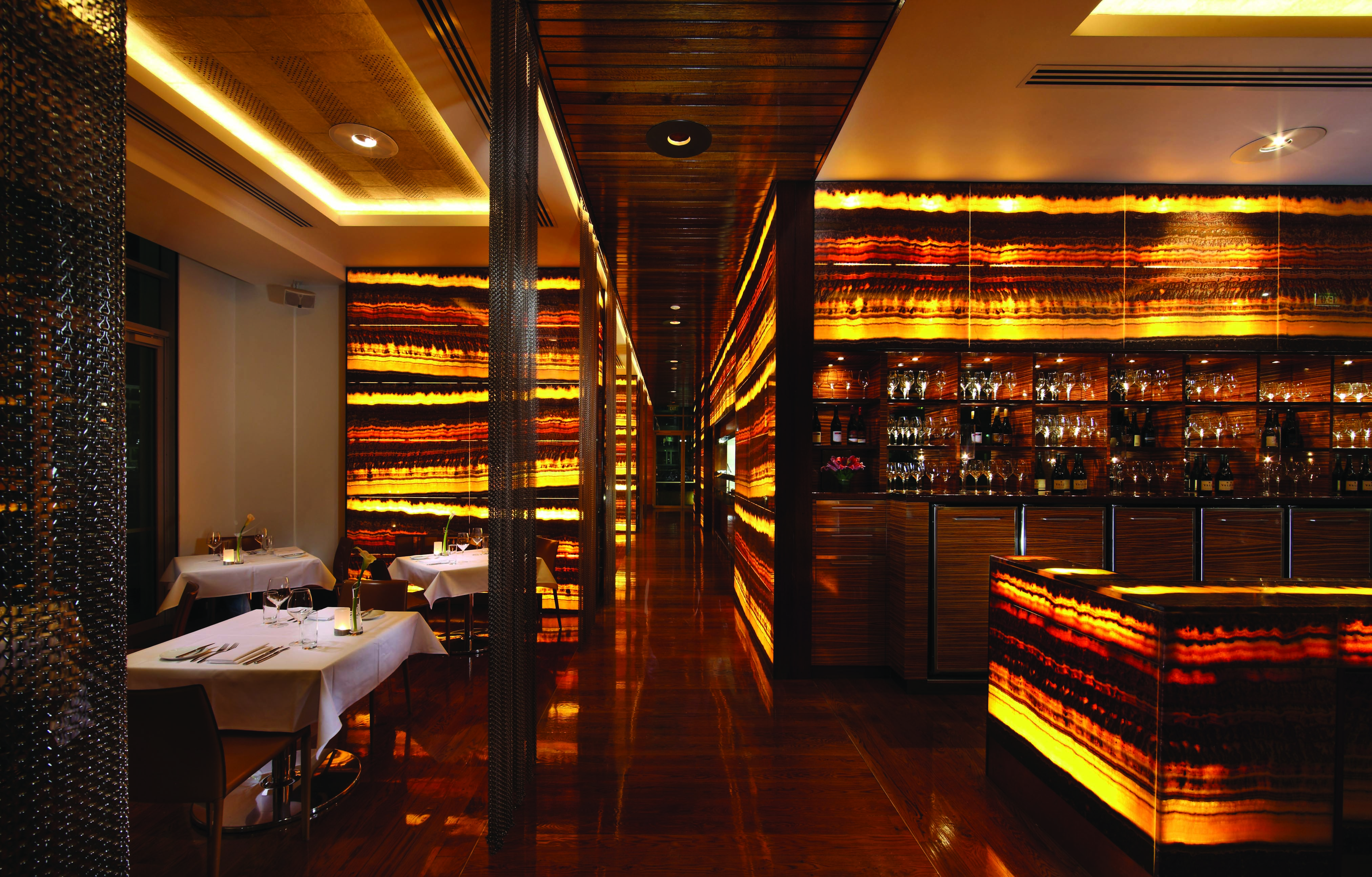 Sofitel Viaduct Auckland Harbour Lava restaurant bar and dining area 