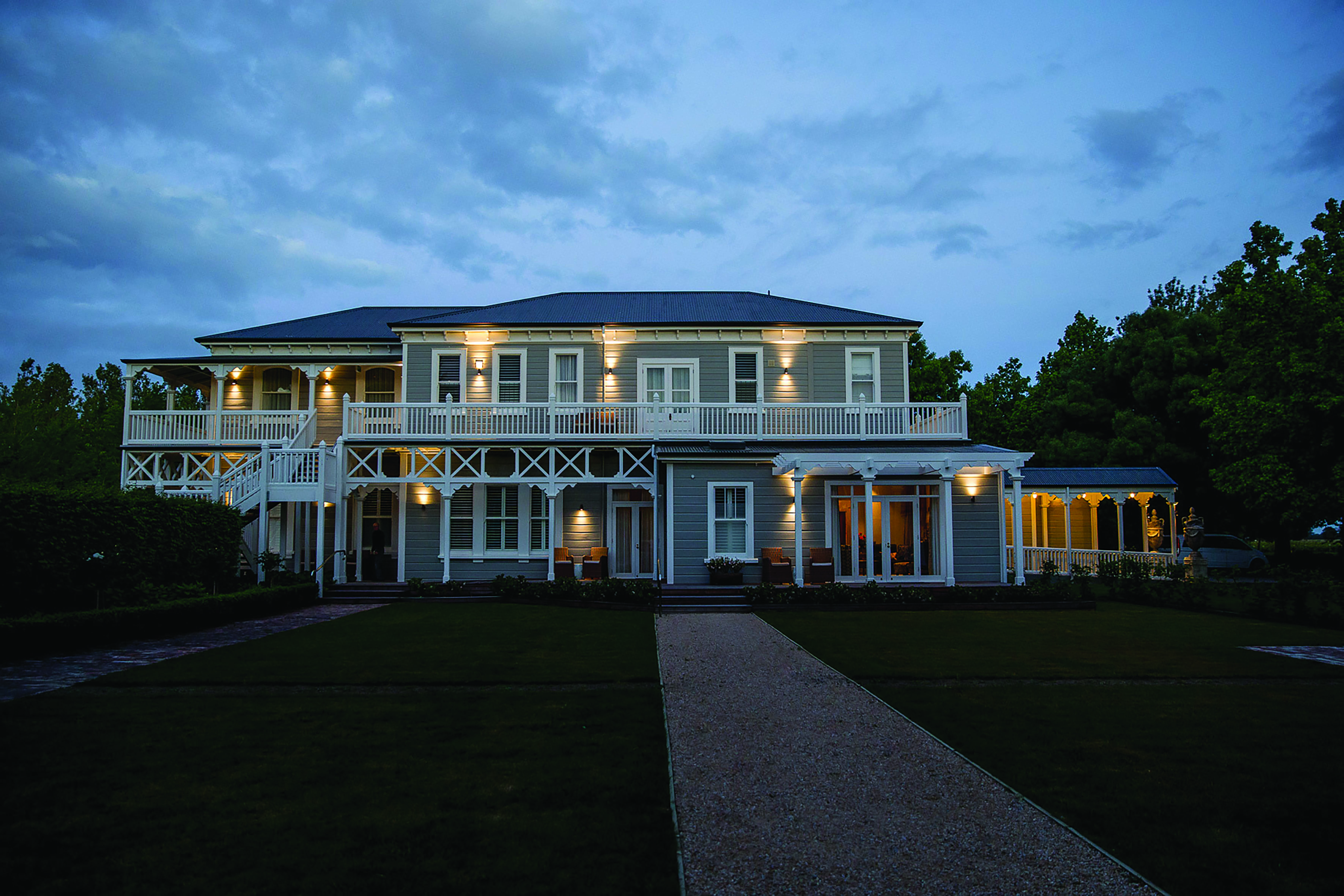 Marlborough Lodge Blenheim and Marlborough house exterior view of building with covered porches