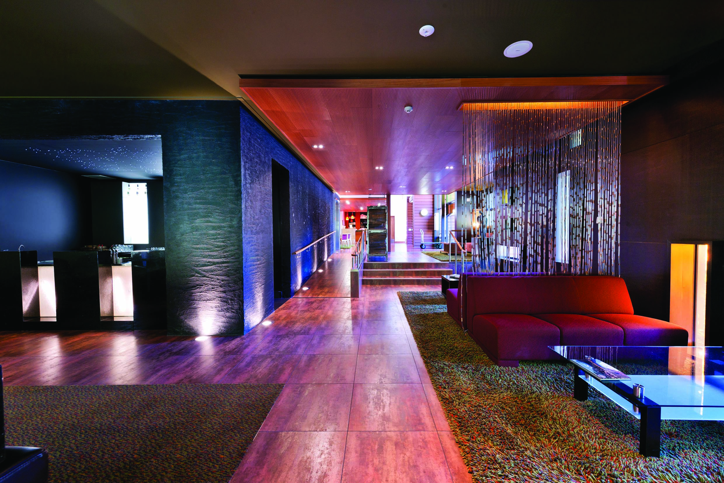 Te Waonui Forest Retreat Central South Island lounge open plan lounge area with sofas 