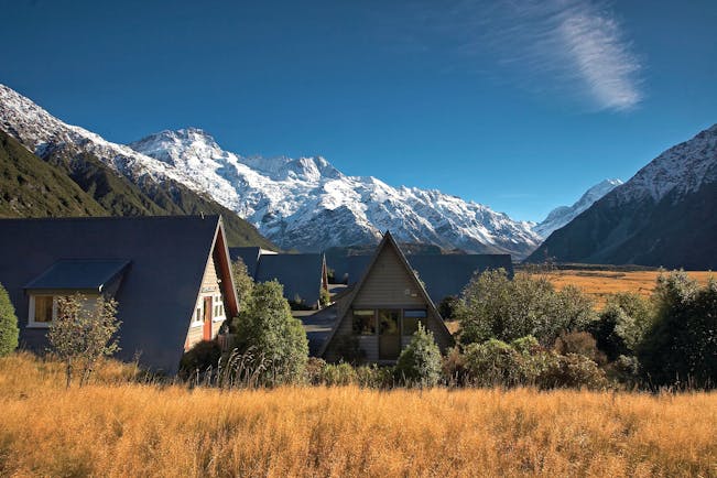 The Hermitage Hotel Central South Island chalets surrounded by mountains