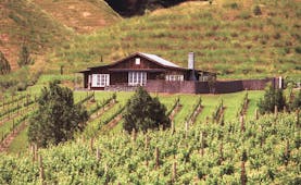 The Black Barn Hawkes Bay exterior vineyard wooden barn lodge overlooking vineyard
