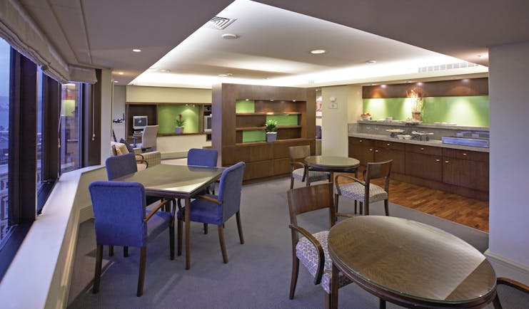 The Intercontinental Wellington club lounge seating area  withcity view