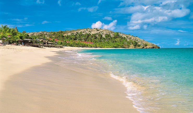 Galley Bay Antigua beach white sand clear blue ocean natural landscape