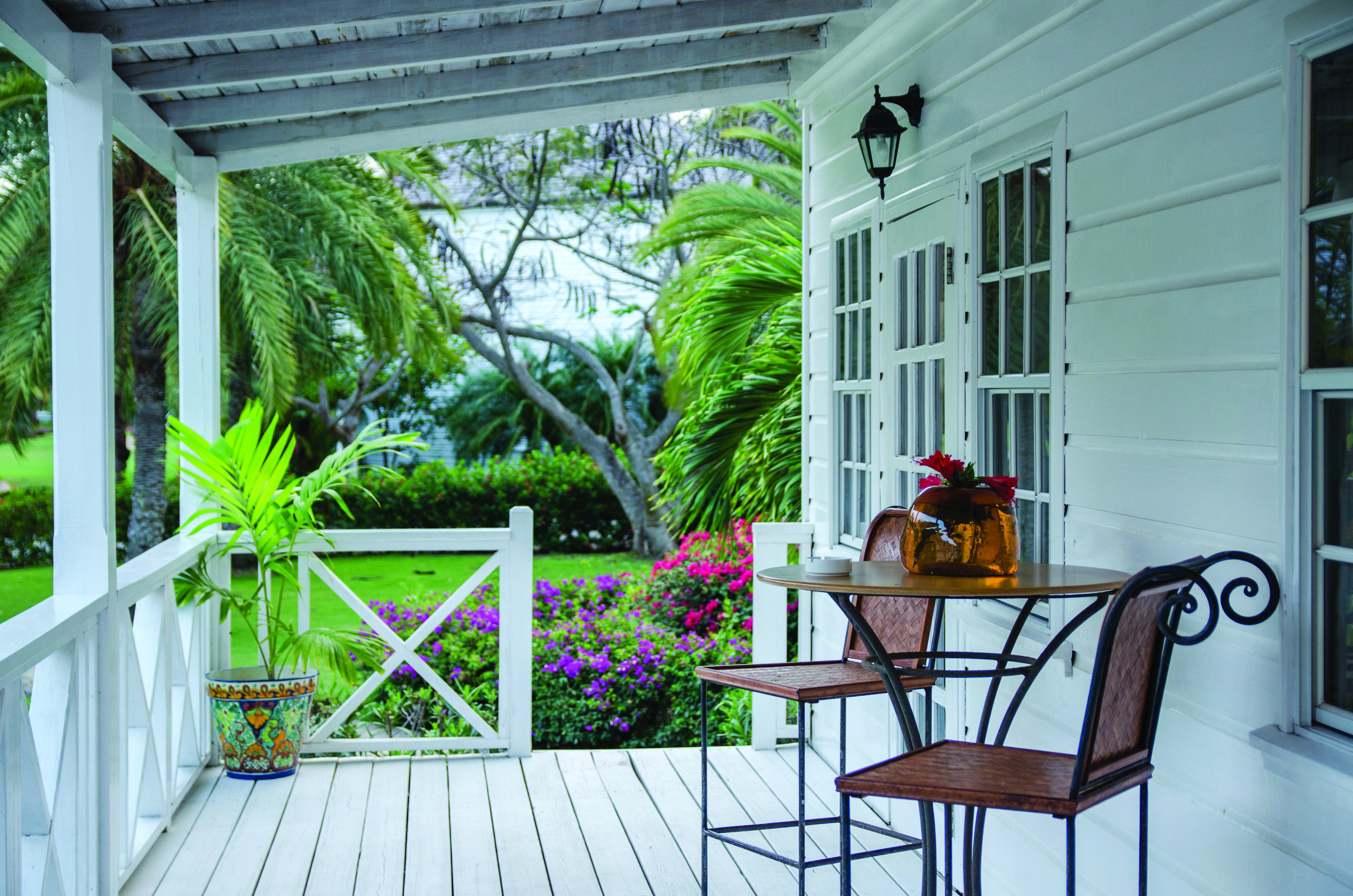 Inn at English Harbour Antigua terrace sitting area garden views