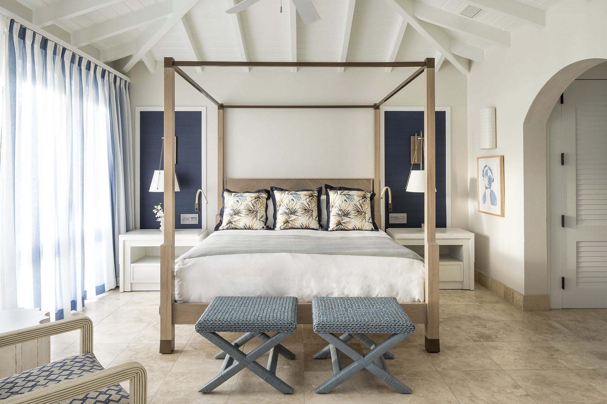 Jumby Bay Pool Suite Bedroom