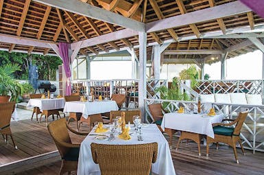 Nonsuch Bay Antigua restaurant covered terrace outdoor dining 