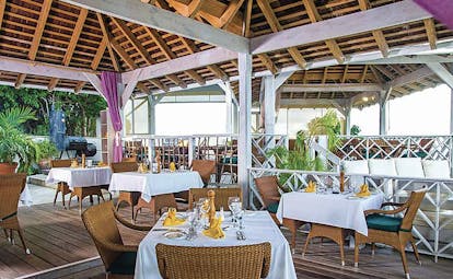 Nonsuch Bay Antigua restaurant covered terrace outdoor dining