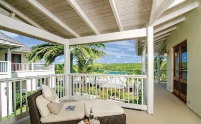 Nonsuch Bay Antigua terrace sun lounger garden and ocean views
