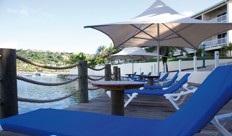 St James's Club Antigua royal suite bed sofa elegant décor