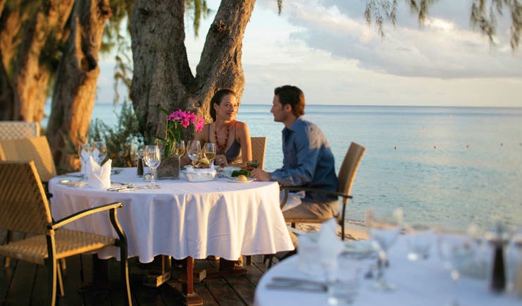 Colony Club Barbados pool deck restaurant overlooking ocean