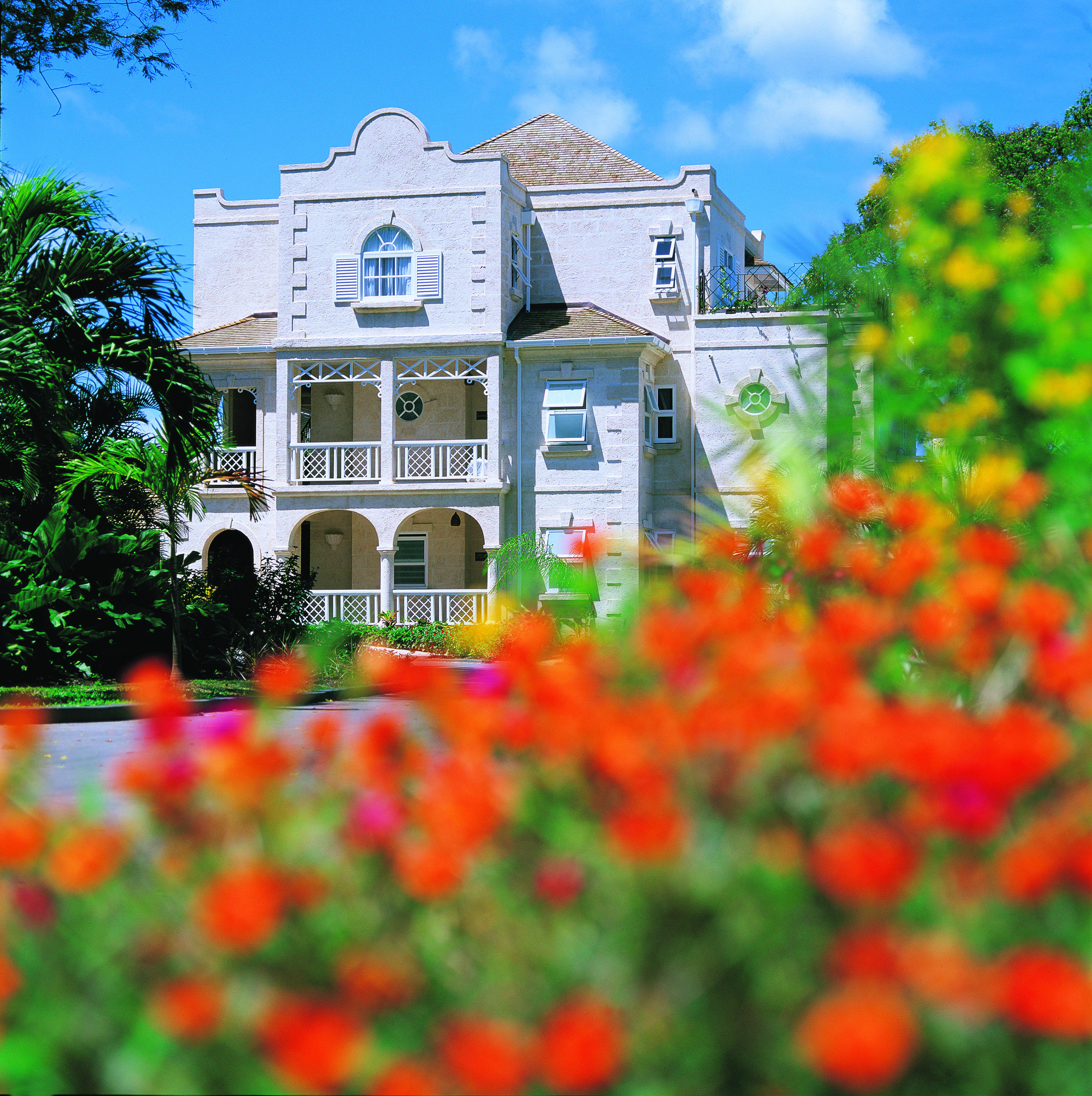 Coral Reef Club Barbados main building exterior plants and shrubbery