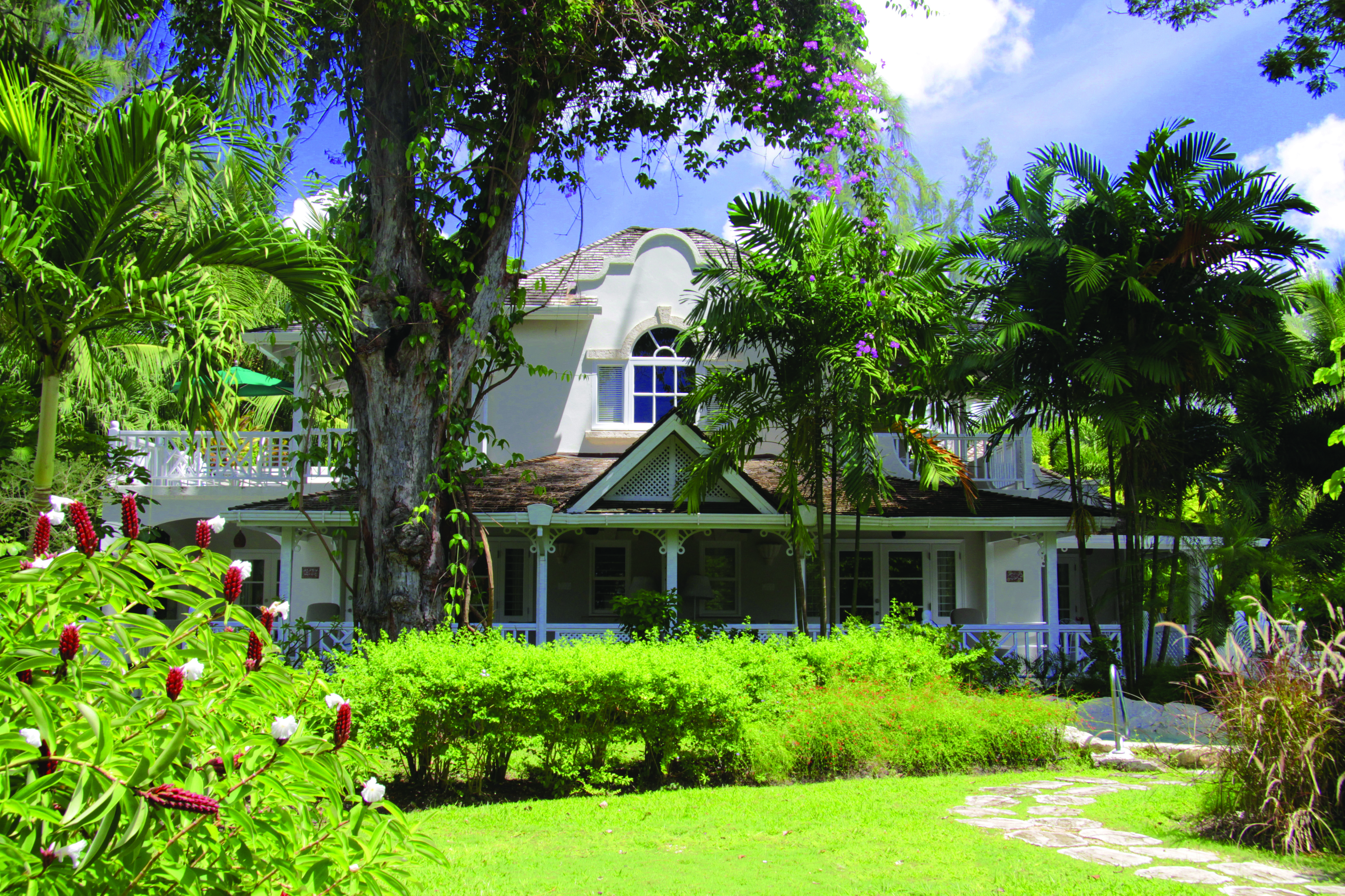 Coral Reef Club Barbados outside lawns trees and shrubbery