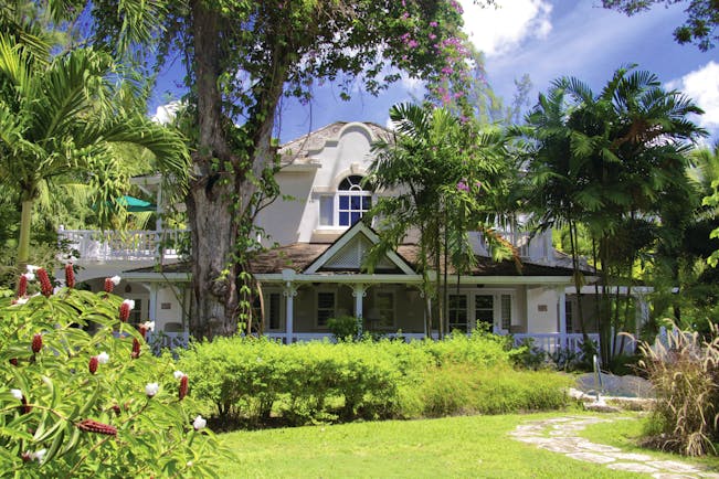 Coral Reef Club Barbados outside lawns trees and shrubbery