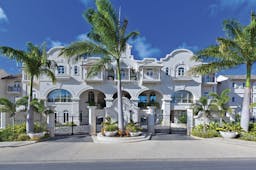 Port Ferdinand Barbados main entrance exterior palm trees