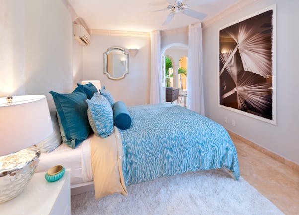 St Peters Bay room, double bed, bright modern decor