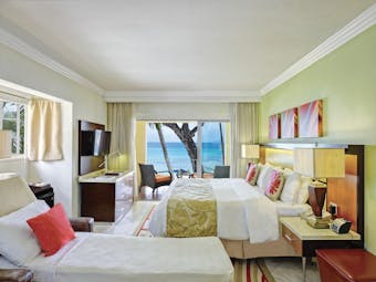 Tamarind Barbados ocean view room with double bed and pull out sleeper chair