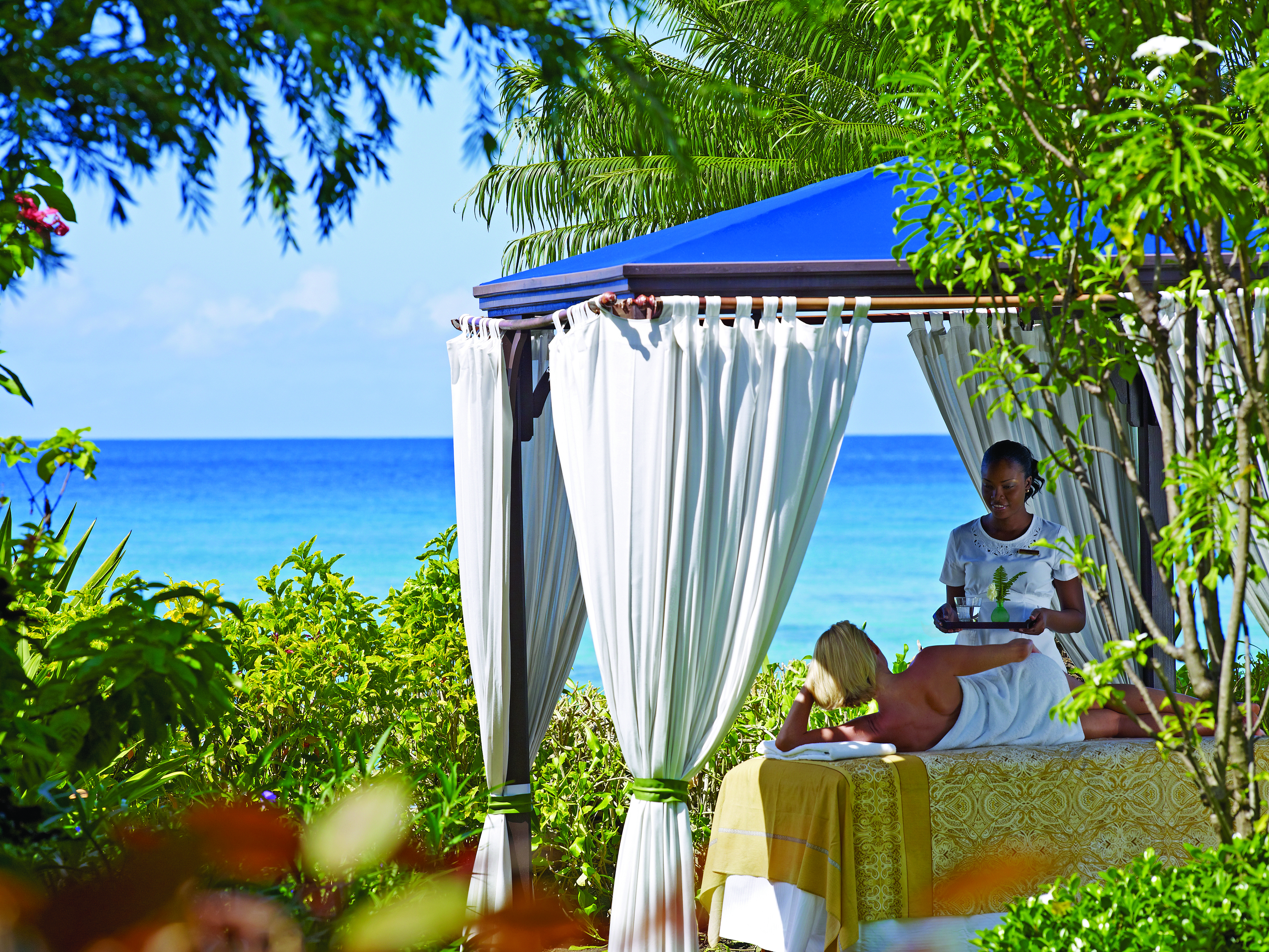 The House Barbados outdoor spa treatment area