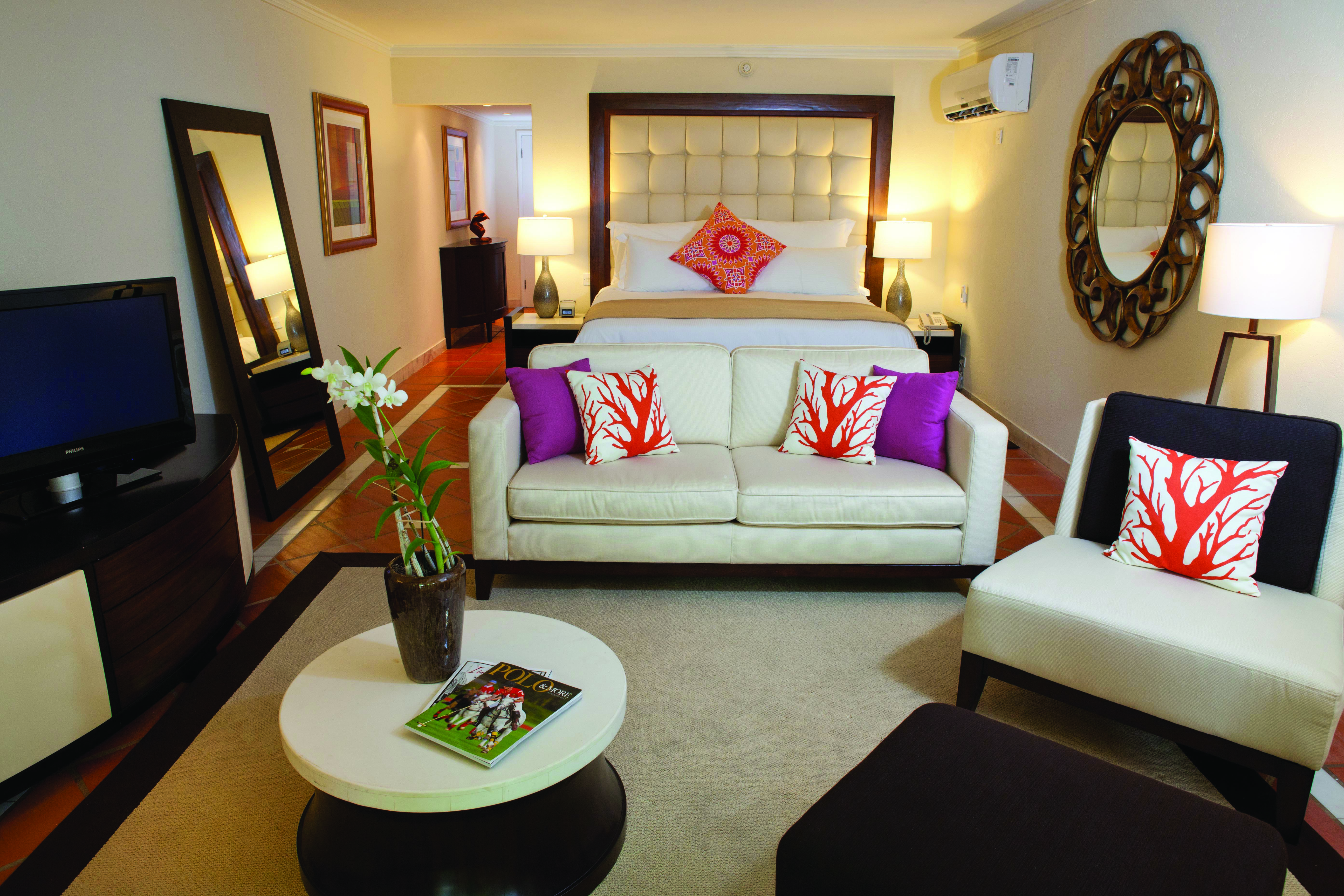 The House Barbados suite interior view bedroom and lounge area