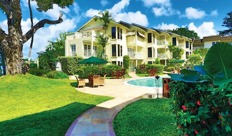 Treasure Beach Barbados exterior hotel building overlooking pool