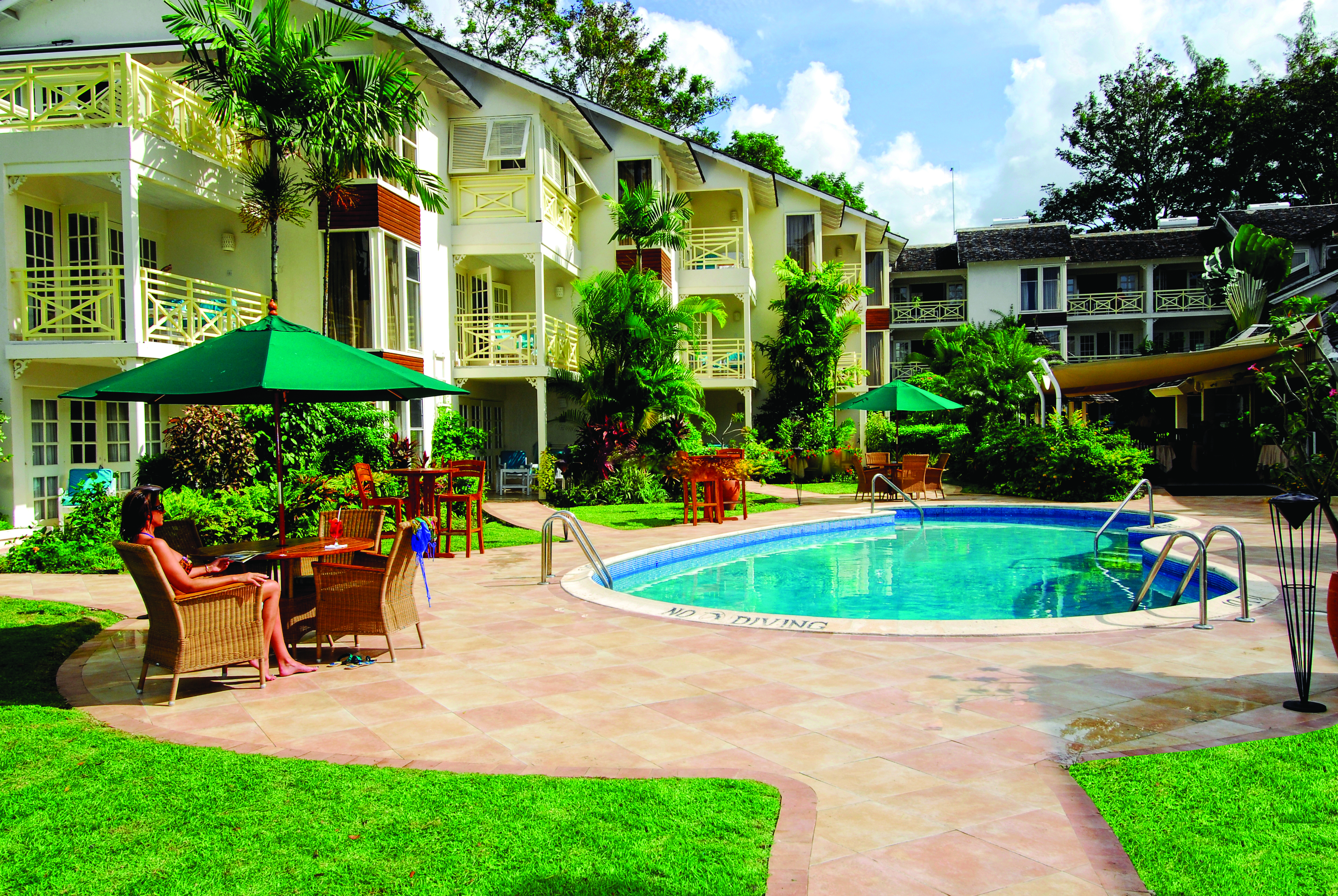 Treasure Beach Barbados pool and seating area