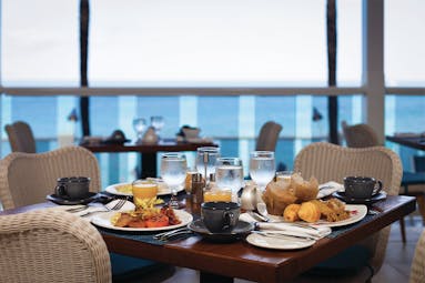 Waves Barbados breakfast cooked and continental breakfast coffee and orange juice