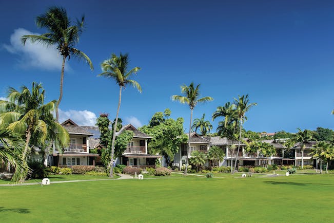 Calabash Grenada hotel exterior palm trees green lawns