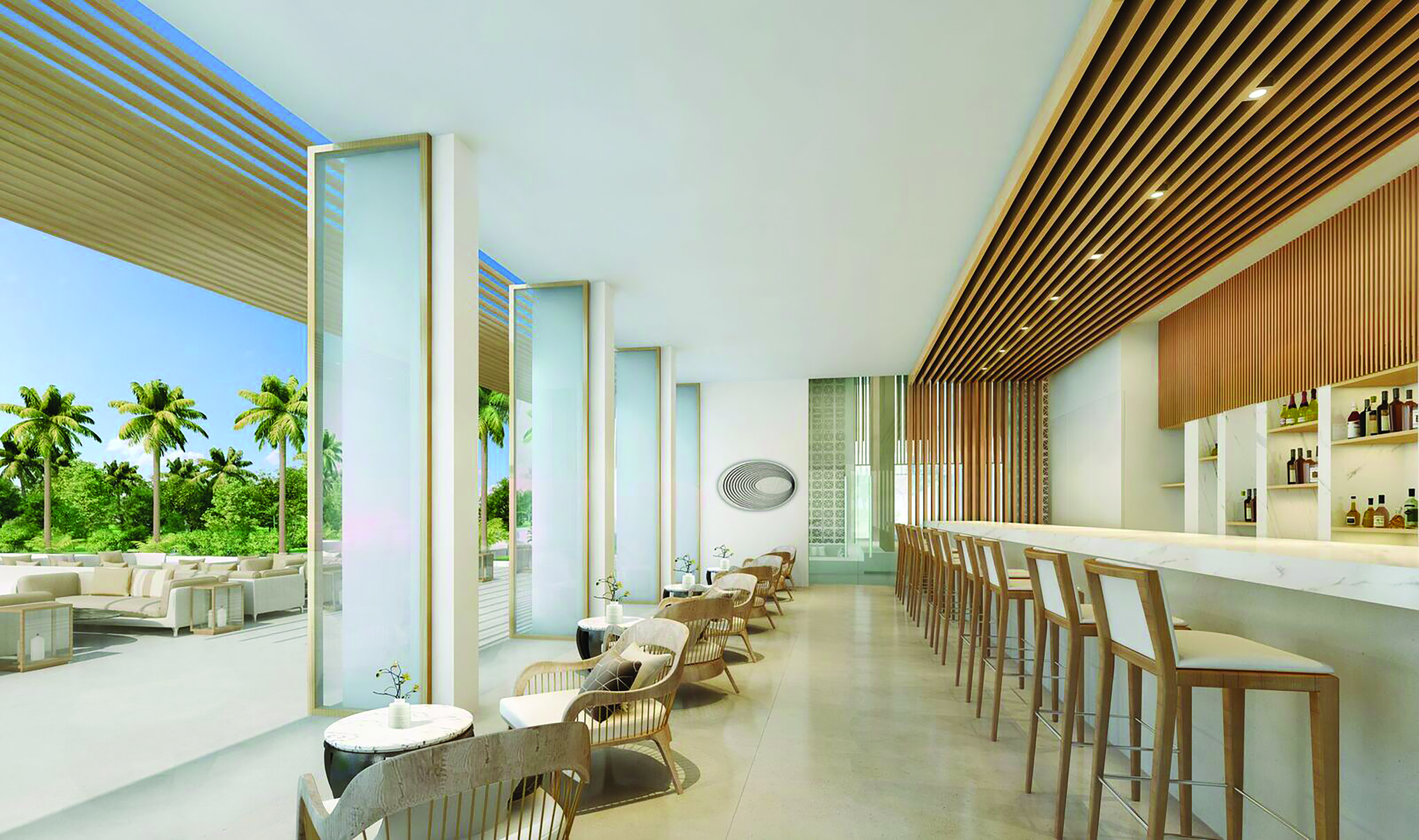 Silversands Grenada main bar indoor and outdoor seating areas