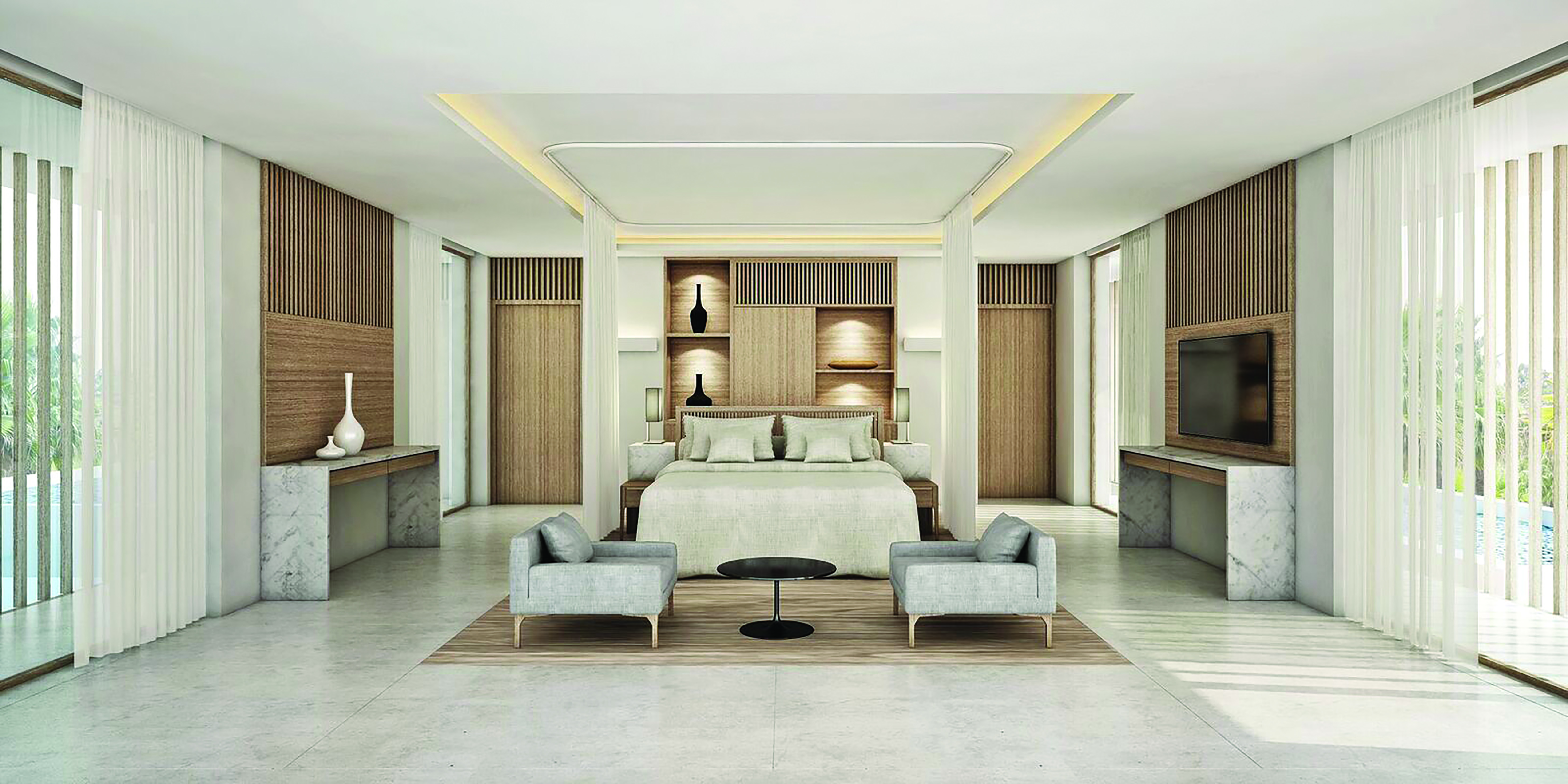 Silversands Grenada villa master bedroom bed and bedroom furniture