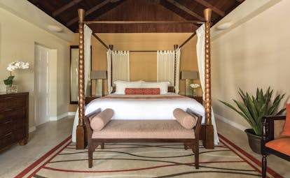 Spice Island Grenada pool suite bedroom four poster bed bedroom furniture