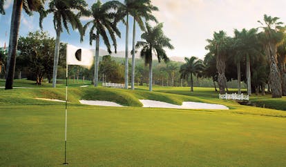 Half Moon Jamaica putting green golf course lawns sand bunker trees