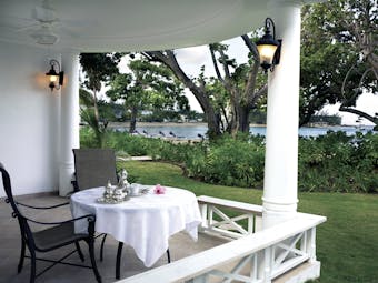 Half Moon Jamaica suite terrace private seating area garden and pool views