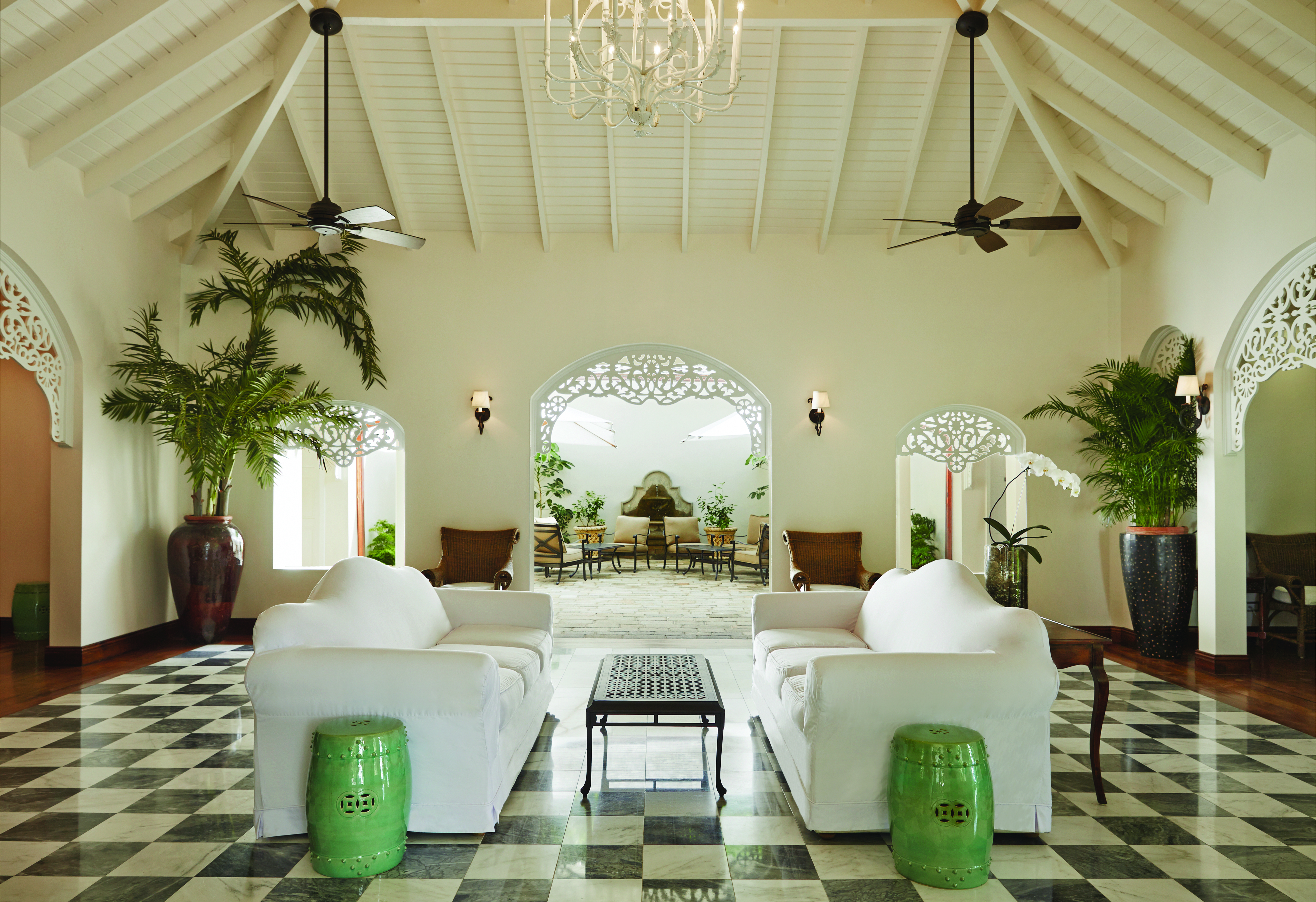 Sugarbeach St Lucia aerial shot of resort main hotel building beach and greenery