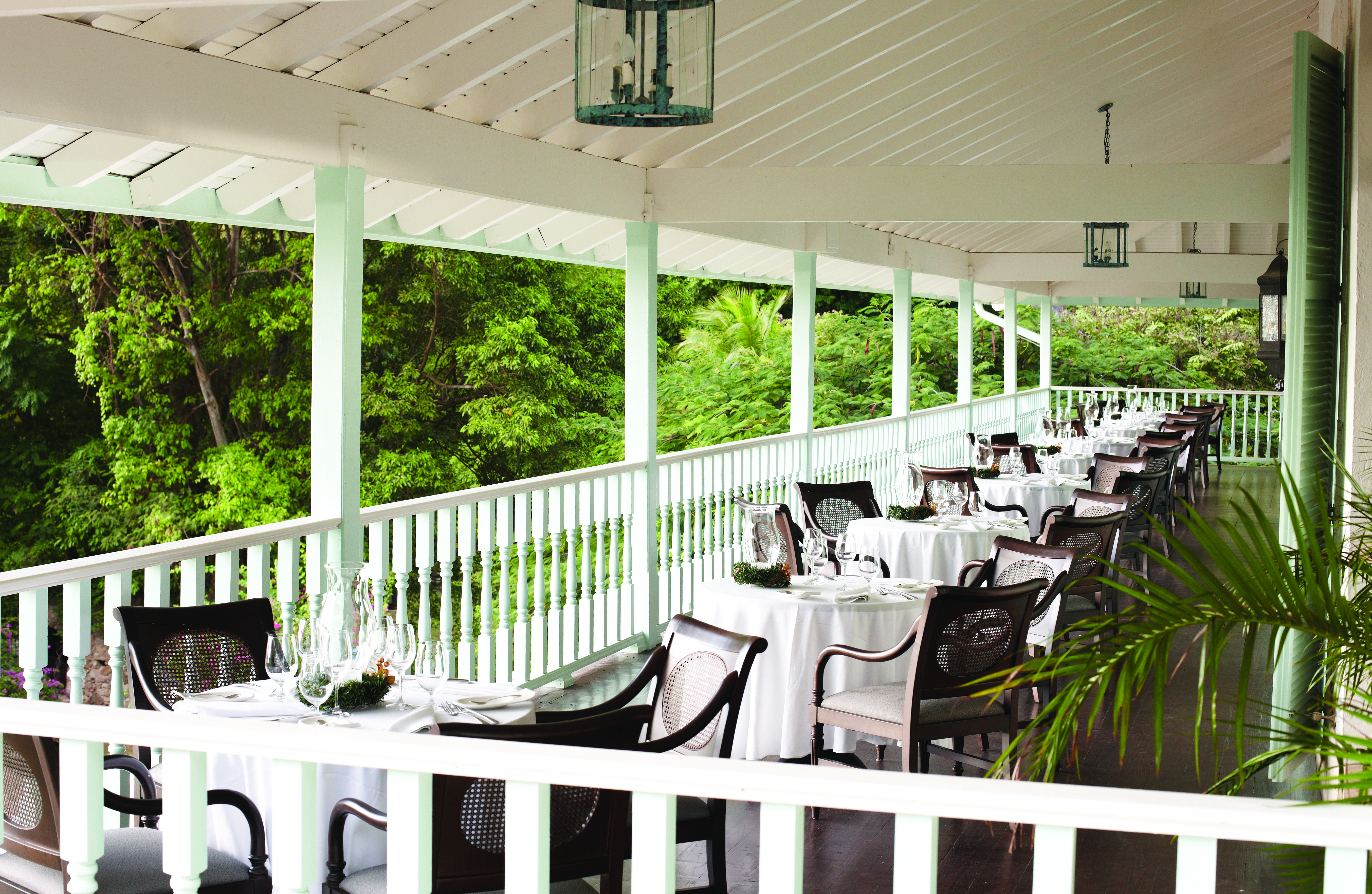 Sugarbeach St Lucia restaurant terrace dining area