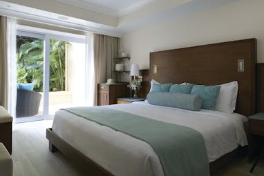 The Body Holiday St Lucia garden view room bedroom opening to balcony