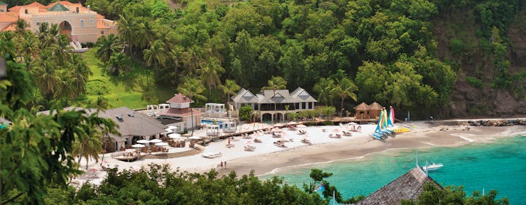 The Body Holiday St Lucia resort exterior including hotel complex and beach