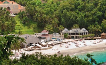 The Body Holiday St Lucia resort exterior including hotel complex and beach