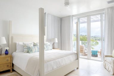 Windjammer Landing St Lucia ocean view villa bedroom balcony with ocean views