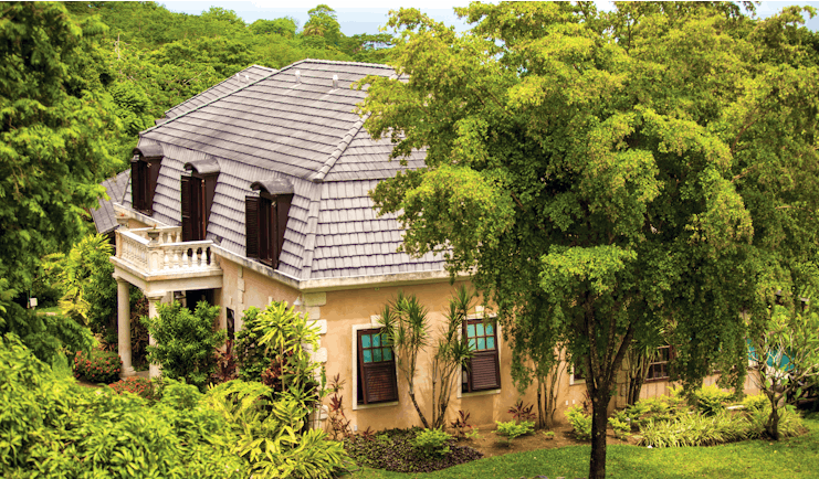 The Villas at Stonehaven Tobago main building exterior palm trees