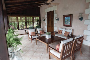 The Villas at Stonehaven Tobago villa veranda seating area