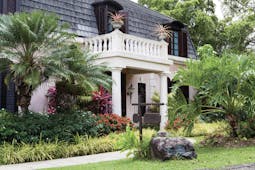 The Villas at Stonehaven Tobago villa exterior palm trees shrubbery