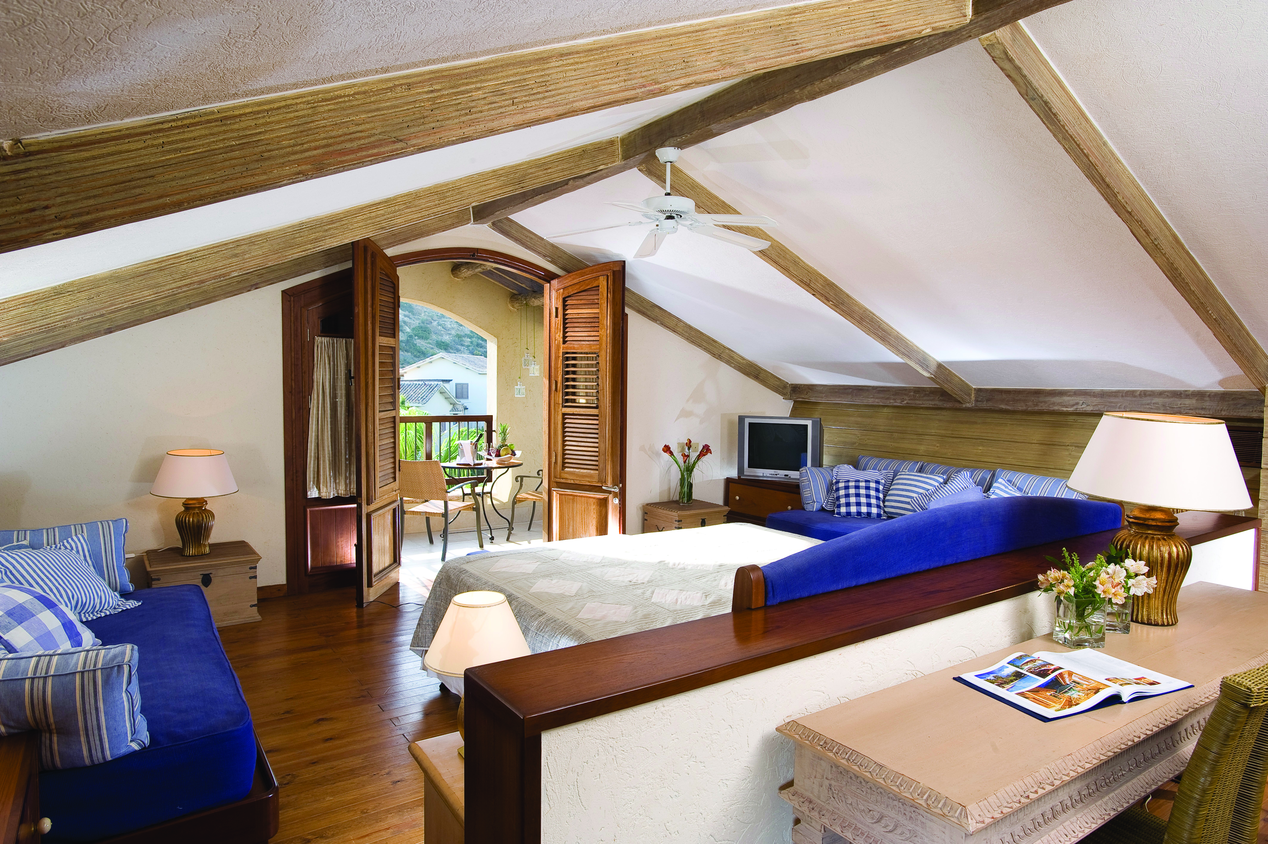 Columbia Beach Resort Cyprus executive suite with bedroom and sitting area and balcony