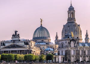 Domes and roofs of historic Dresden