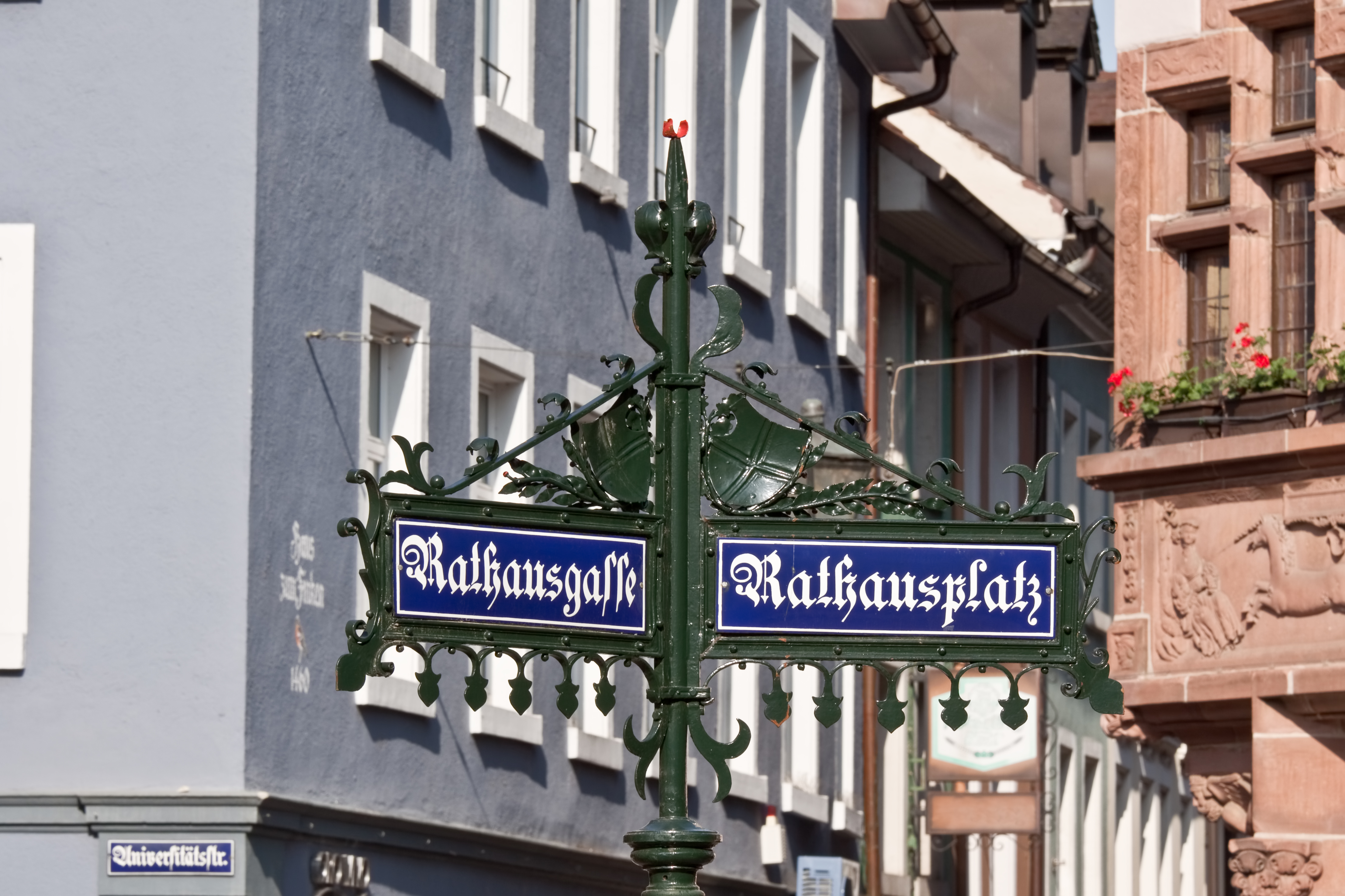 Street sign in Freiburg